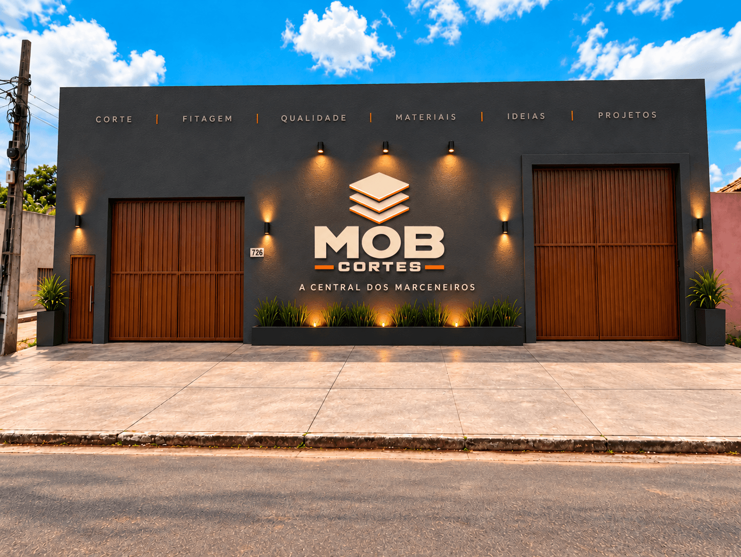 Fachada da fábrica MOB CORTES em Parauapebas